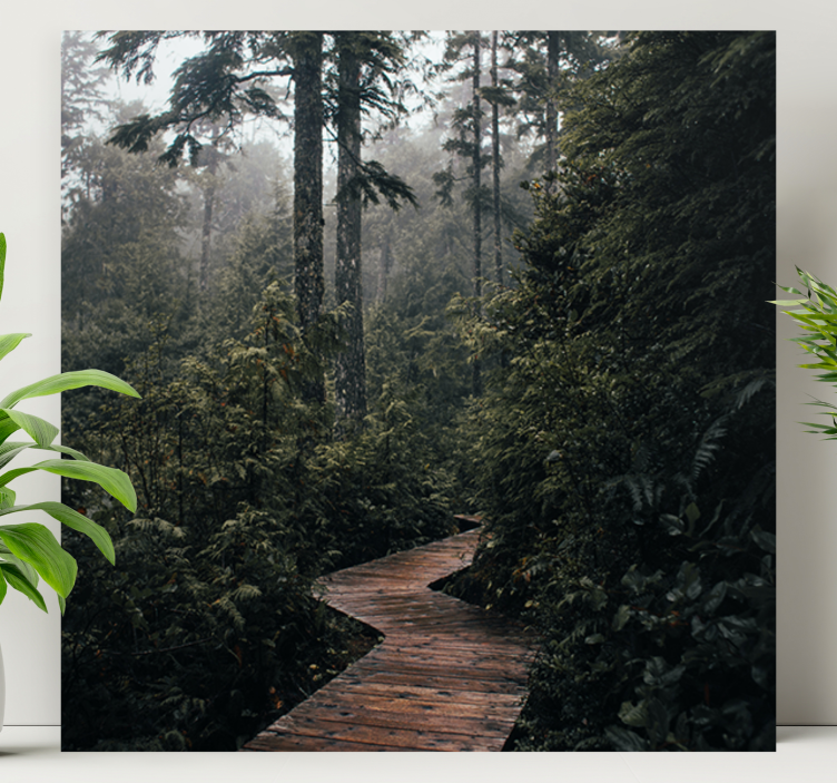 盲人游览风景静谧林间小径 - TenStickers