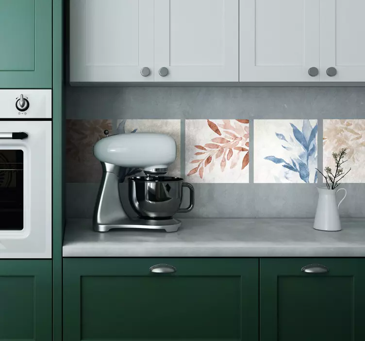 动物贴画花卉水彩图案 - TenStickers