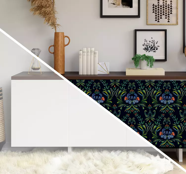 多彩的民间装饰家具贴纸 - TenStickers