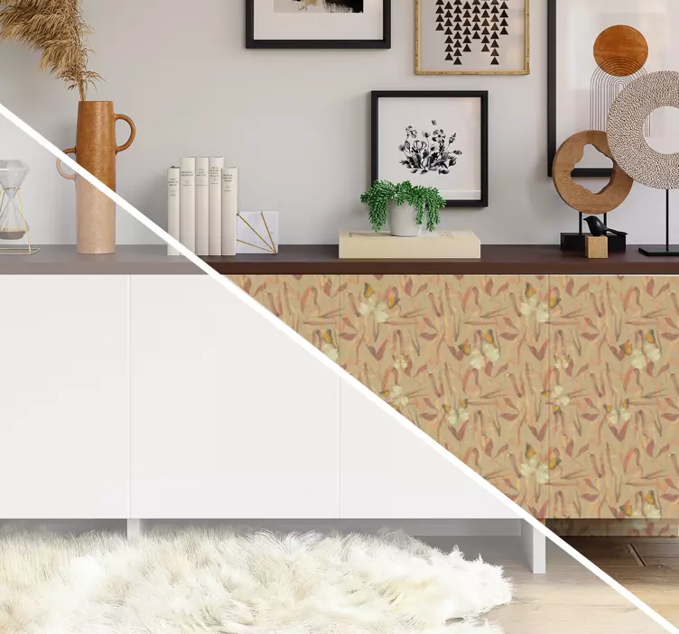 动物贴画秋季花卉图案 - TenStickers