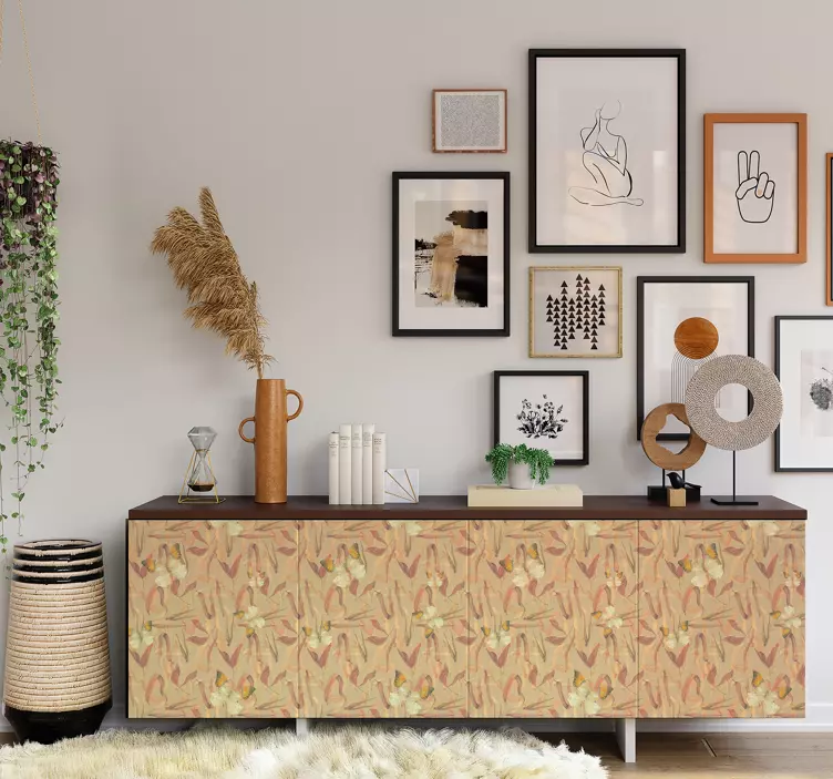 动物贴画秋季花卉图案 - TenStickers