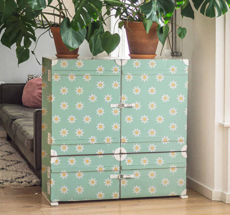 雏菊花客厅墙装饰 - TenStickers