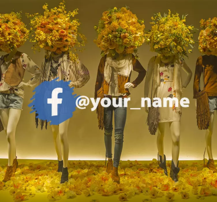 Facebook社交媒体徽标乙烯基标志 - TenStickers