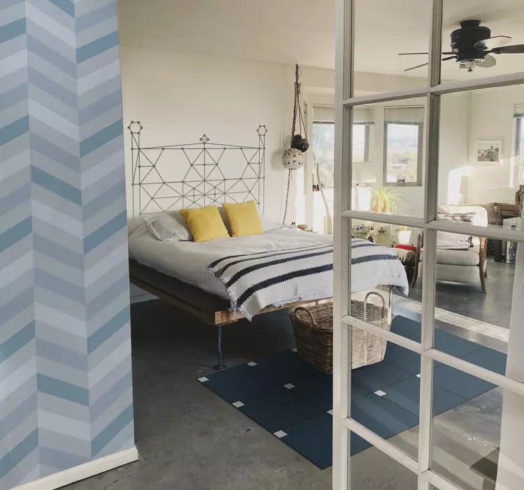 线性简约床头板床头板贴纸 - TenStickers