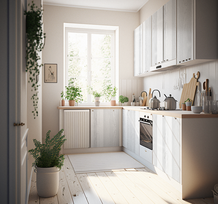 家具贴画 白木纹 - TenStickers