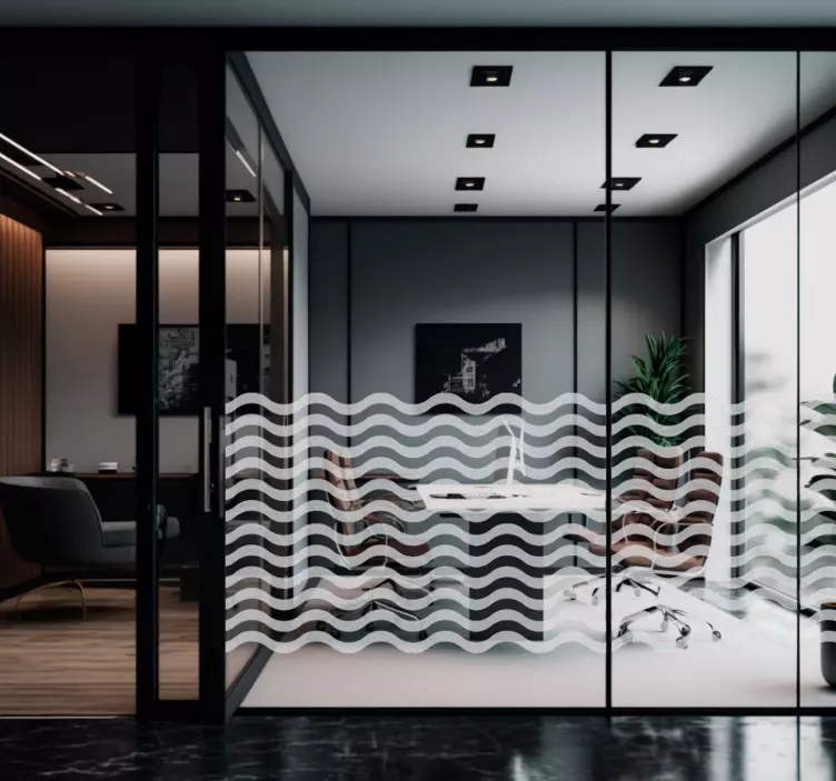 窗口贴纸 透明的波浪 - TenStickers