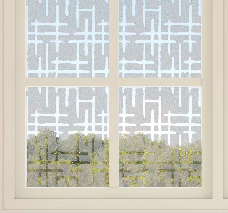 窗口贴纸 透明的交叉线 - TenStickers