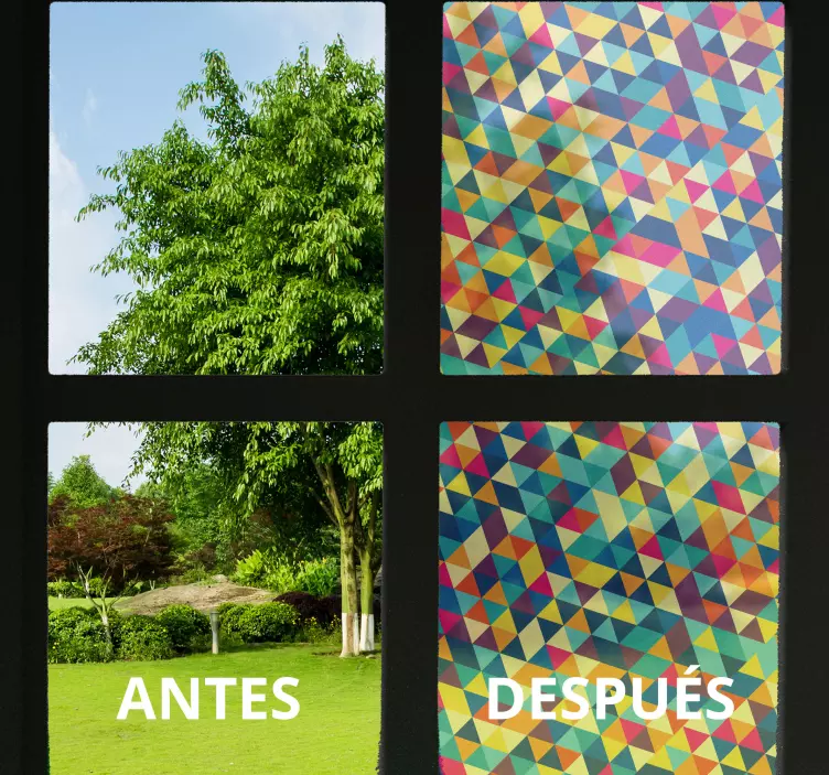 窗口贴纸 透明几何 - TenStickers