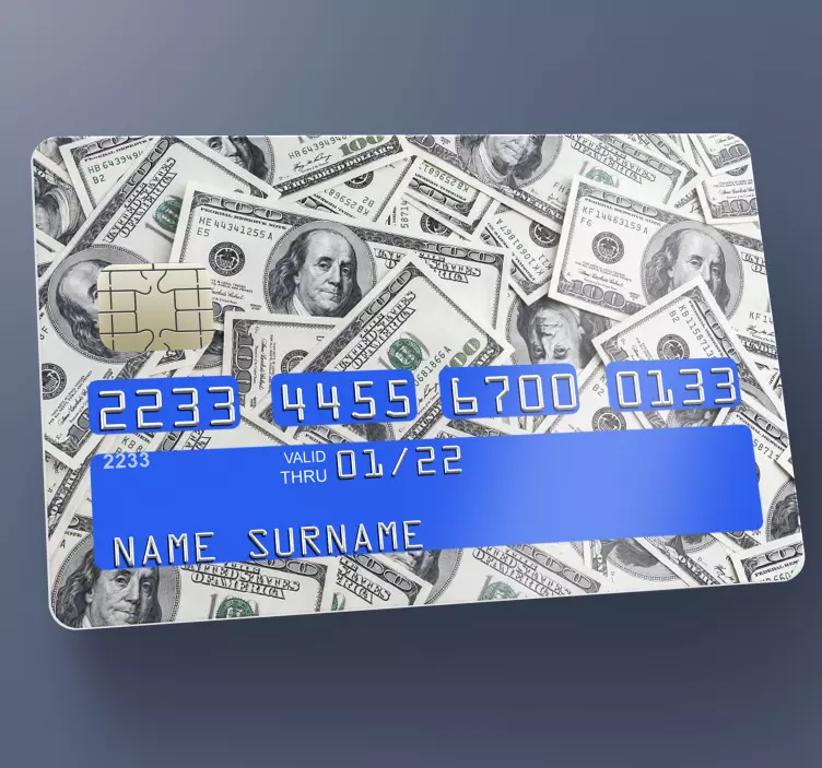 美元卡乙烯基贴纸 - TenStickers