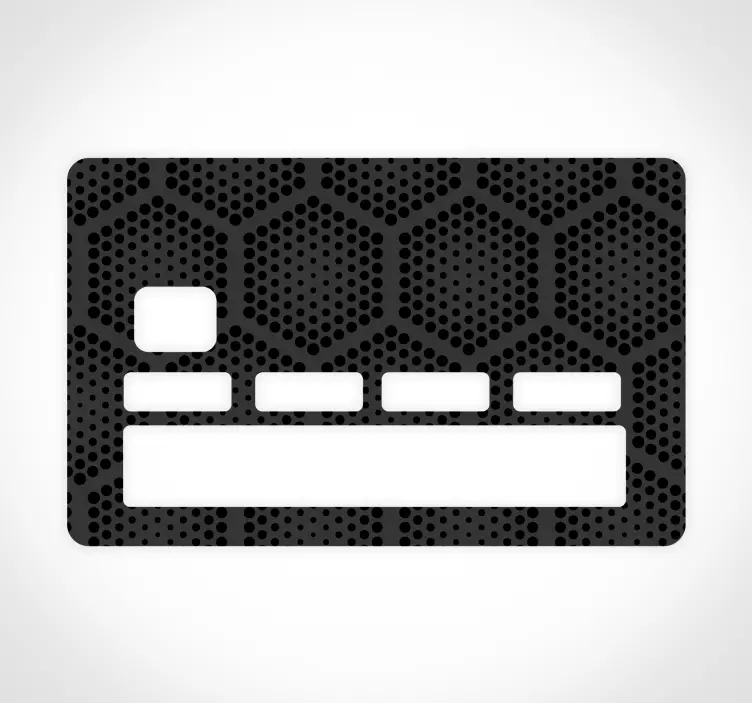 深色六边形图案信用卡贴纸 - TenStickers