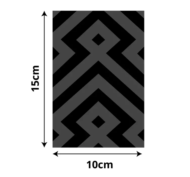 几何灰色地板乙烯基地毯 - TenStickers