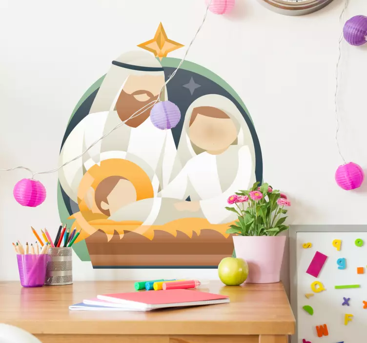 耶稣诞生圣诞节贴纸 - TenStickers