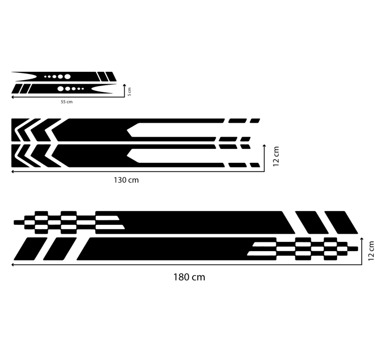 动物贴画条纹三款设计 - TenStickers