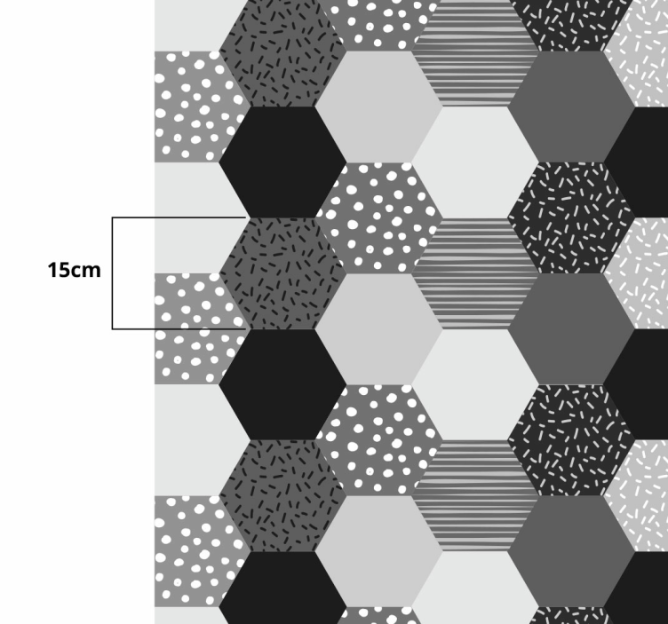 灰色五边形地板贴纸地板贴纸 - TenStickers