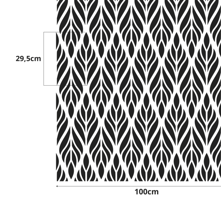 叶子图案叶子图案窗户贴纸 - TenStickers