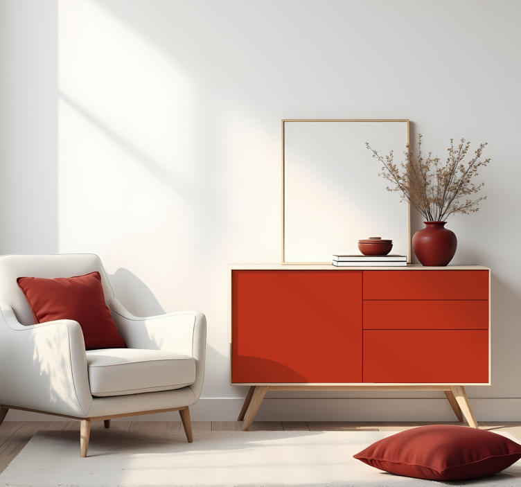 乙烯基贴纸 哑光珊瑚红 - TenStickers