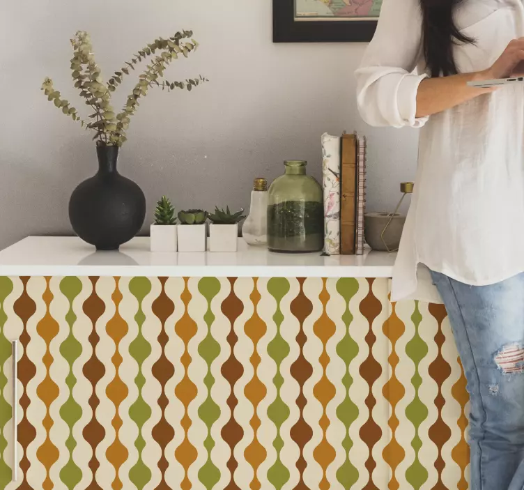 70年代条纹人物家具贴纸 - TenStickers