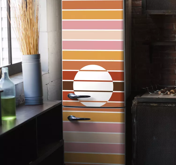 70年代的太阳冰箱乙烯基贴纸 - TenStickers