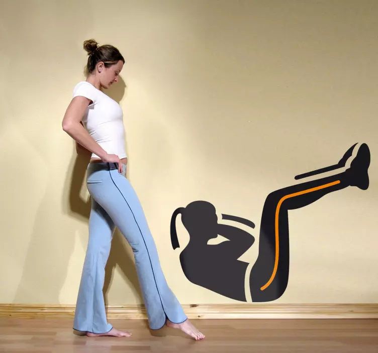 腹部运动运动贴花 - TenStickers