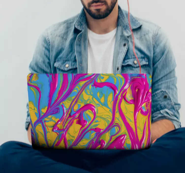 抽象艺术笔记本贴纸 - TenStickers