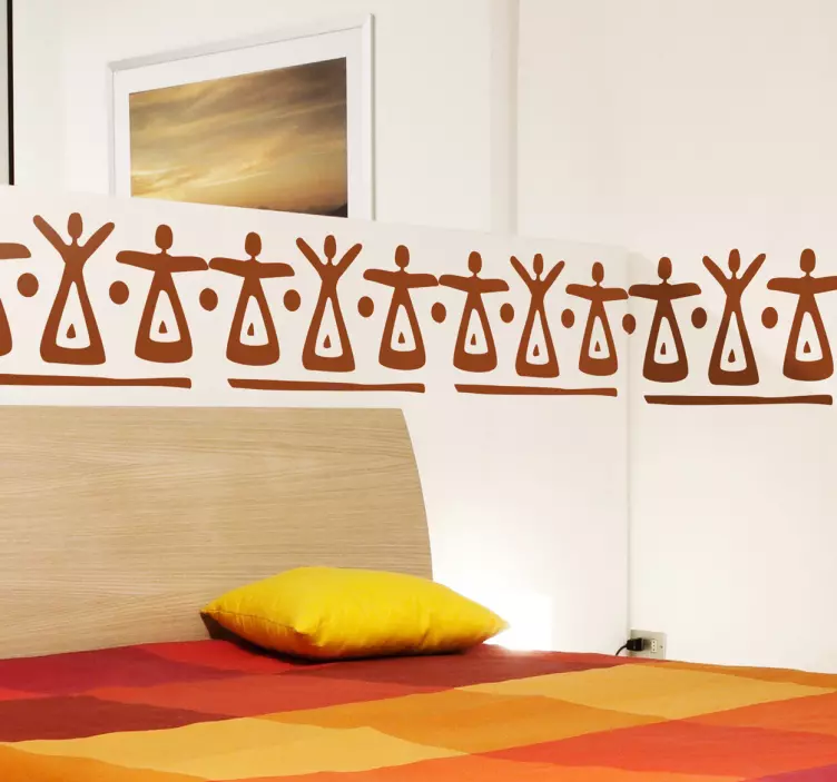 非洲妇女边框贴纸 - TenStickers