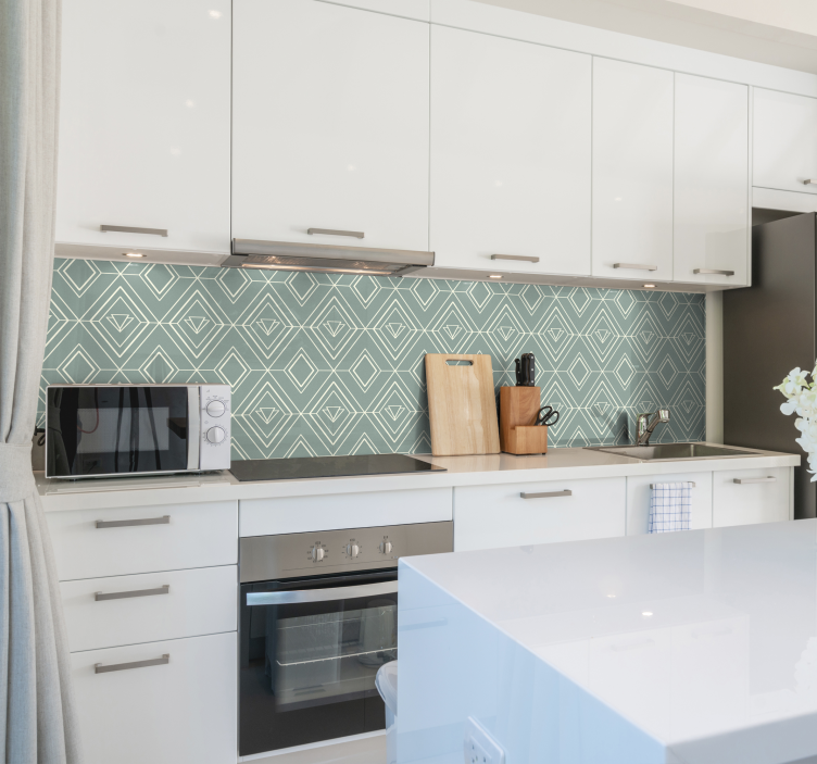 厨房贴画 艺术装饰风格几何图案 - TenStickers