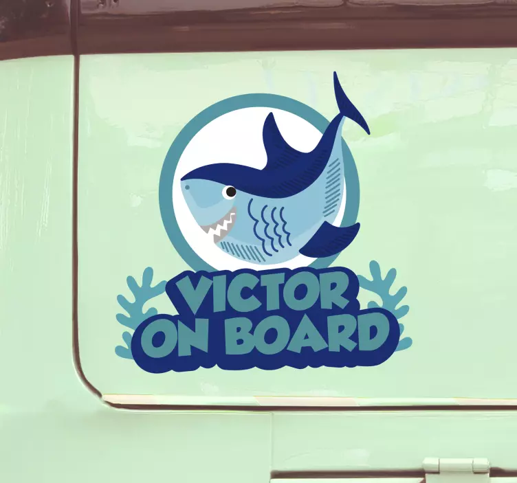 鲨鱼名字上的宝贝鲨鱼贴纸 - TenStickers