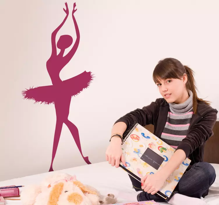 芭蕾舞女演员剪影贴花 - TenStickers