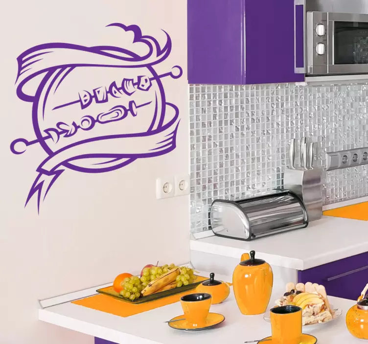 烧烤肉串厨房贴纸 - TenStickers