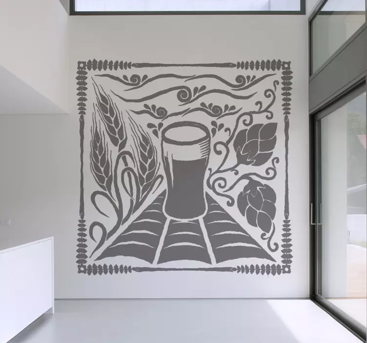 啤酒起源图贴花 - TenStickers