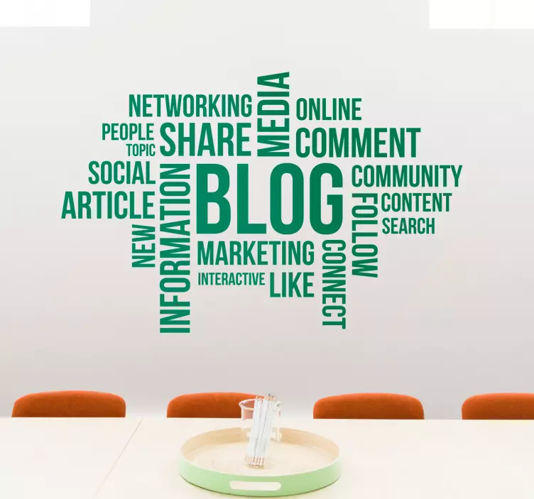 博客概念墙贴 - TenStickers