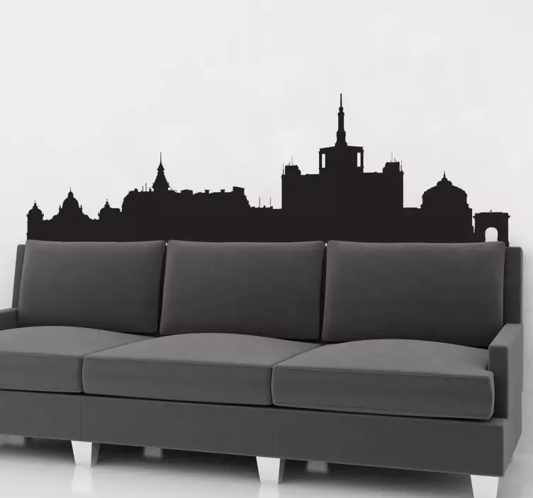 布加勒斯特的天际线轮廓贴纸 - TenStickers