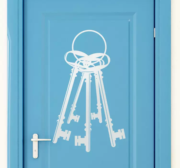 一堆钥匙门贴纸 - TenStickers