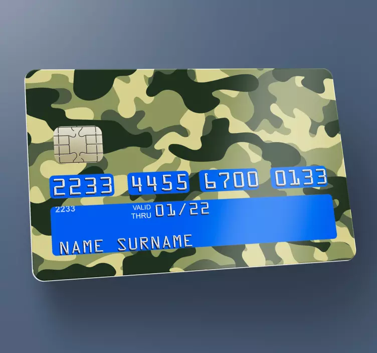 迷彩绿色和棕色卡片贴纸 - TenStickers