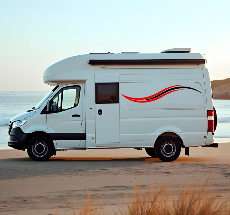 动物贴画 波浪条纹 - TenStickers