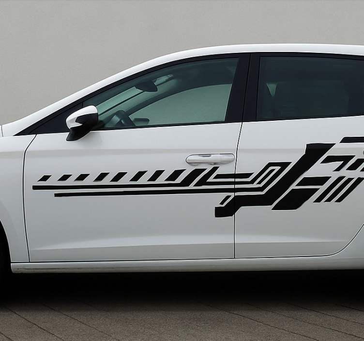 动物贴画 部落黑色条纹 - TenStickers