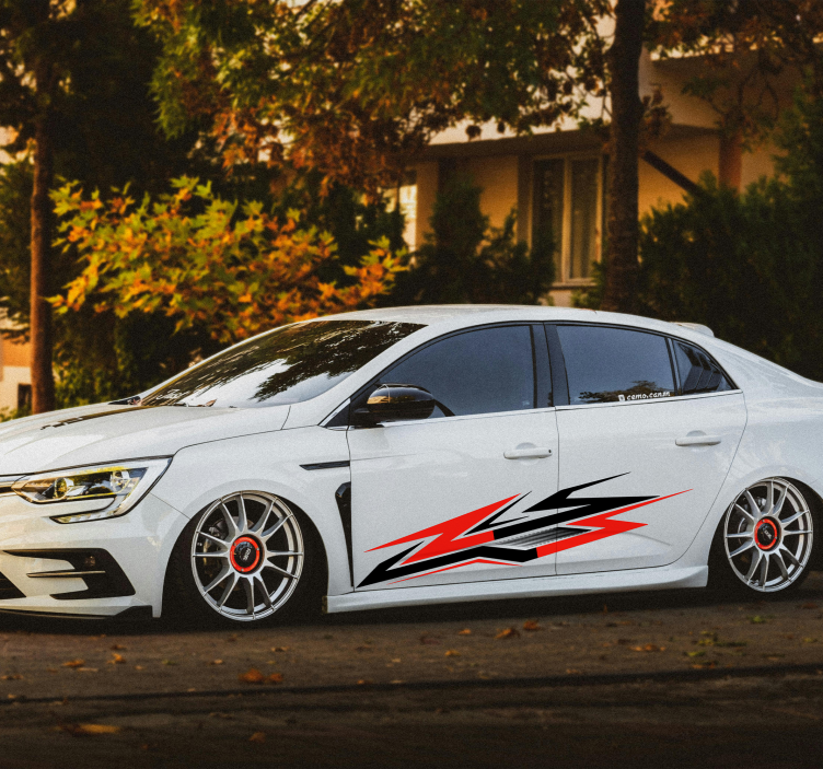 动物贴画双色侧边赛车风格 - TenStickers