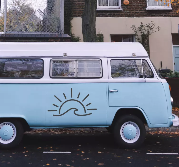 大篷车贴纸 太阳波 - TenStickers