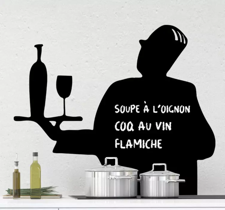 别致的服务员写上贴花 - TenStickers