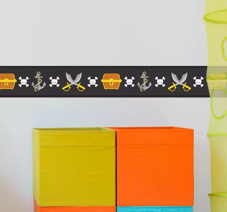 儿童边界与海盗旗墙装饰 - TenStickers