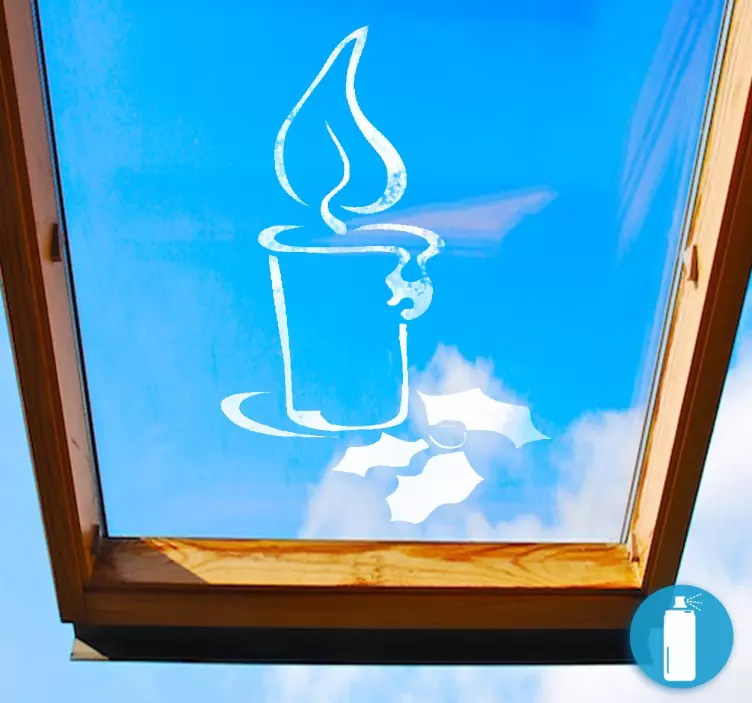 圣诞蜡烛装饰贴纸 - TenStickers