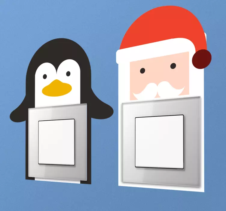 圣诞灯开关贴纸 - TenStickers