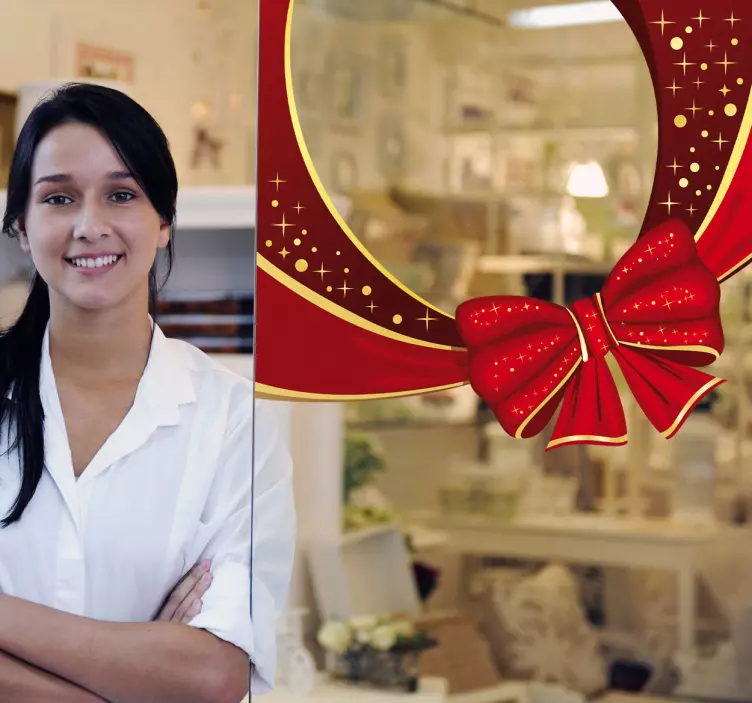 圣诞丝带贴纸 - TenStickers