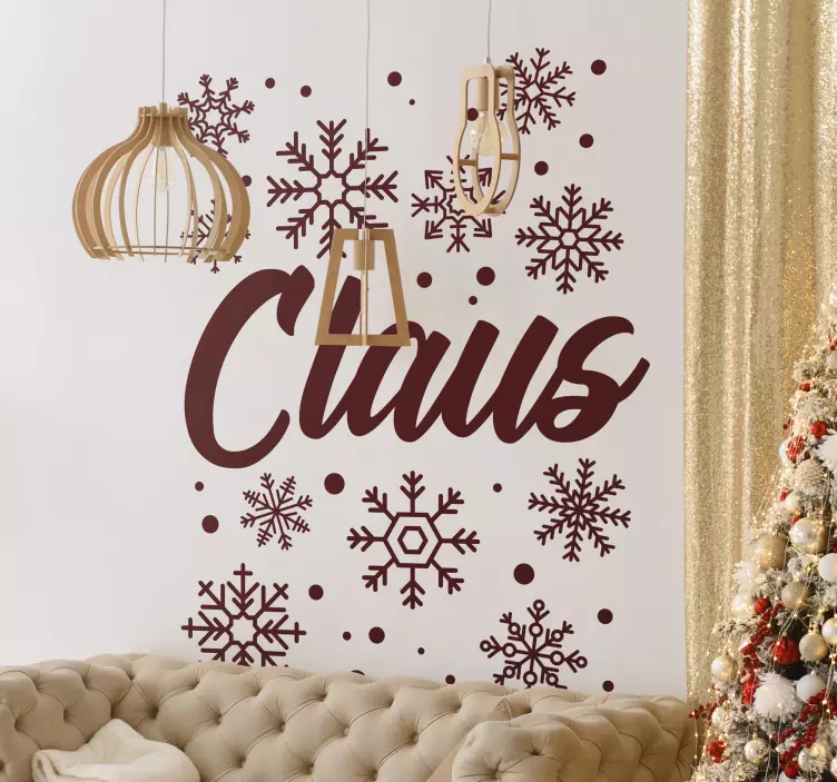 圣诞雪花圣诞贴纸 - TenStickers