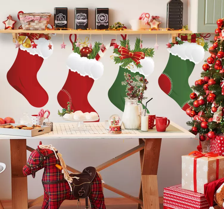 圣诞袜贴纸 - TenStickers