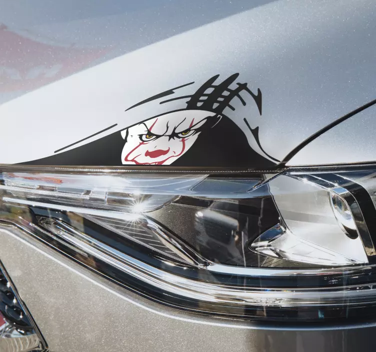 小丑看车贴纸 - TenStickers