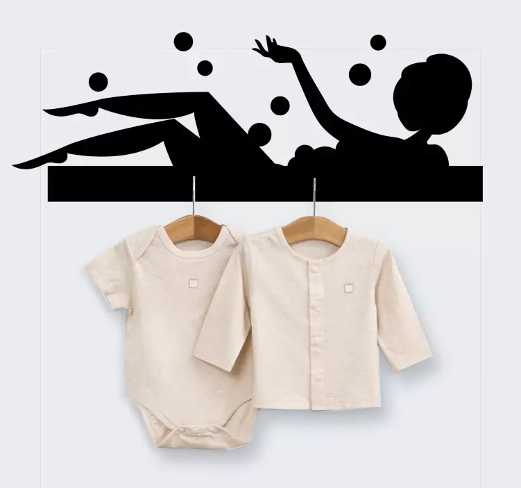 动物贴画放松浴缸场景 - TenStickers