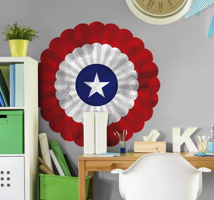 智利国旗帽徽贴纸 - TenStickers