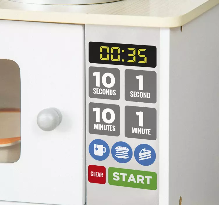 玩具贴画 玩具微波炉的颜色按钮 - TenStickers