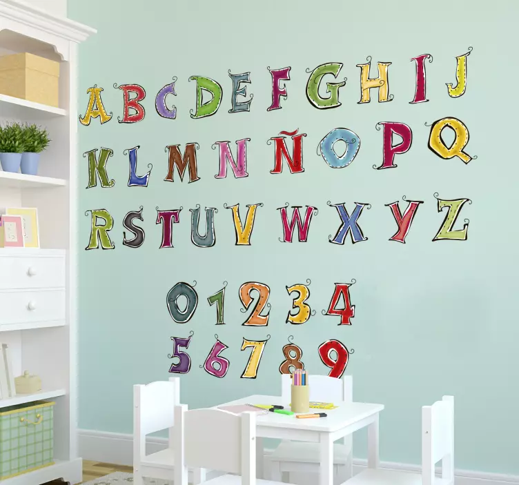 完整的西班牙字母贴纸 - TenStickers